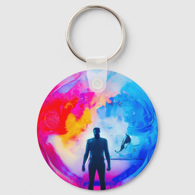Porte-clés Debout en Couleurs (Recto)