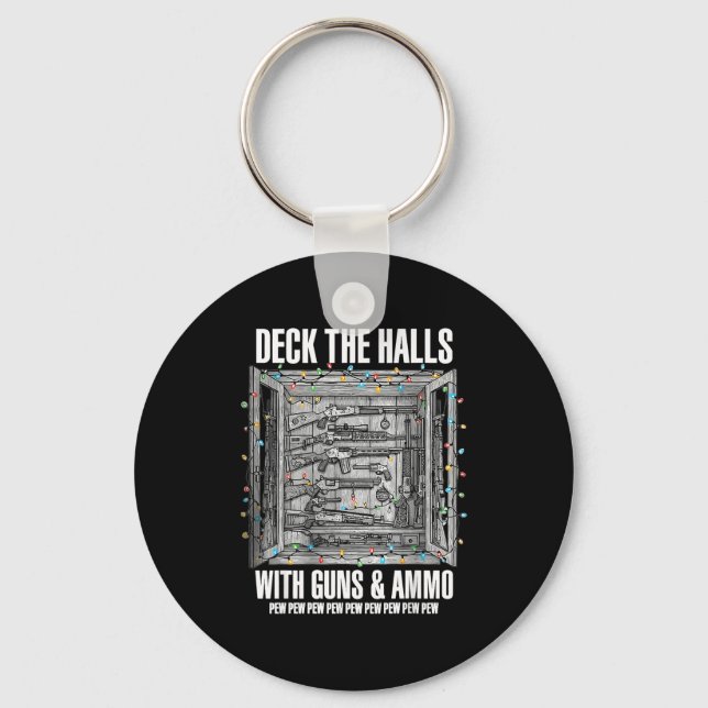 Porte-clés Deck The Halls With Guns &amp; Ammo  (Recto)