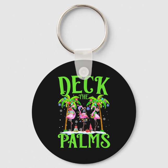 Porte-clés Deck The Palms Flamingo Trocal Christmas Lights Pa (Recto)
