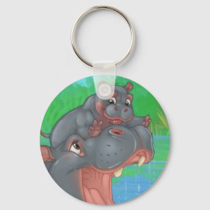 Porte-clés d'éclaboussure d'hippopotame