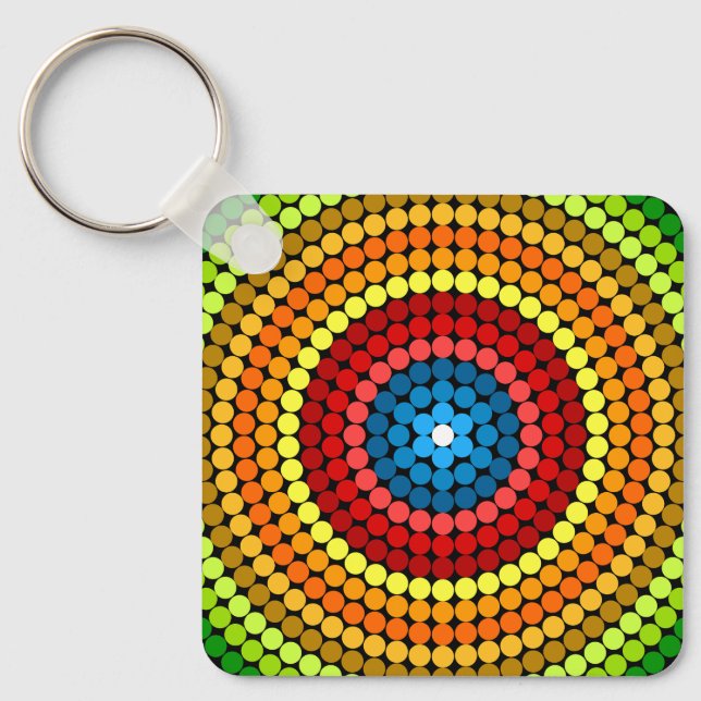 Porte-clés Décor Abstrait Mandala Art Design-65904 (Recto)