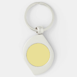 Porte-clés Décor d'accent jaune pastel doux prêt à personnali