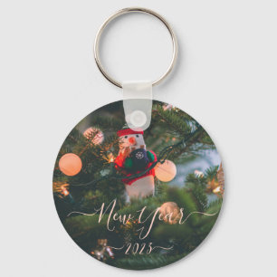 Porte-clés Décor de bonhomme de neige sur le porte - clé de s
