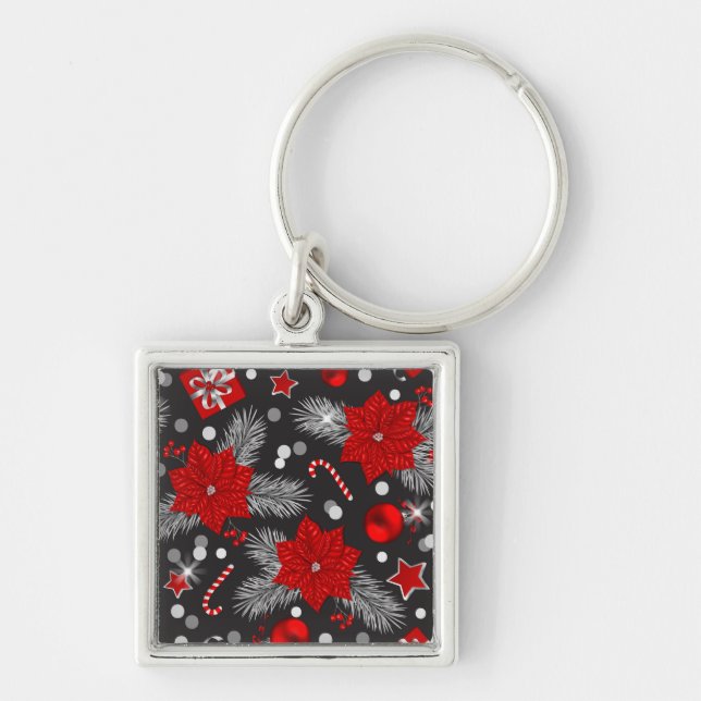 Porte-clés Décor de Noël Design motif (Devant)