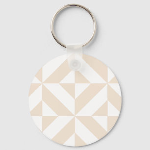 Porte-clés Décor géométrique beige clair Motif