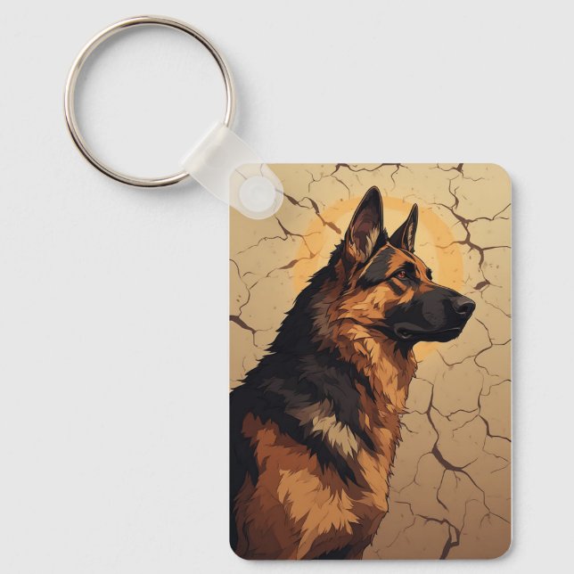 Porte-clés 🐕 Décoration de Berger Allemand pour les propriét (Recto)
