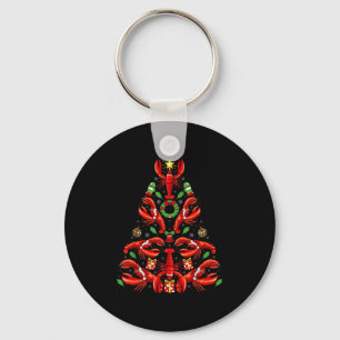 Porte-clés Décoration de Noël en homard Chapeau de Père Noël