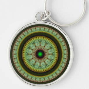 Porte-clés Décoration ronde en mosaïque colorée