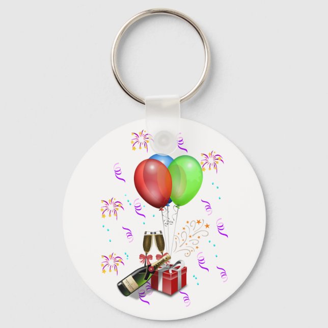 Porte-clés Décorations de célébration (Recto)