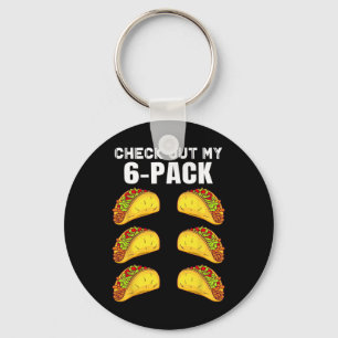 Porte-clés Découvrez Mon Pack Six Funny Taco Boxe Cinco De M
