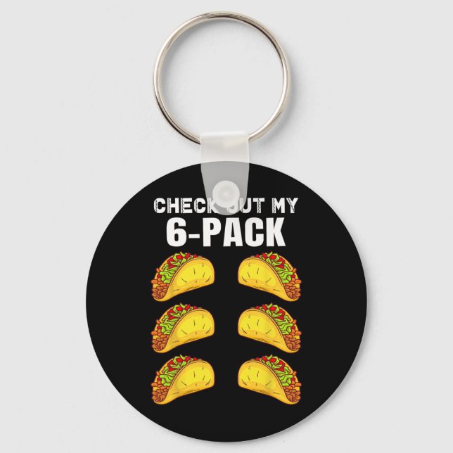 Porte-clés Découvrez Mon Pack Six Funny Taco Boxe Cinco De M (Recto)
