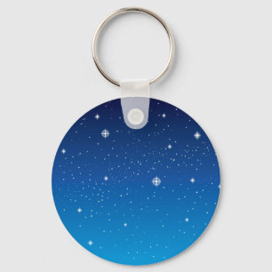 Porte-clés Deep Blue Starry Night Sky