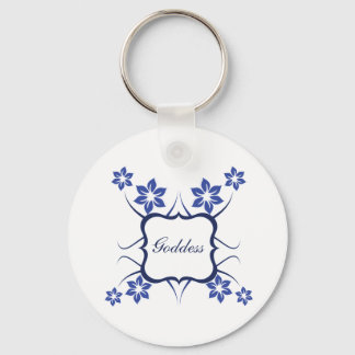 Porte-clés Déesse Florale Porte - clé, Bleu Vibrant