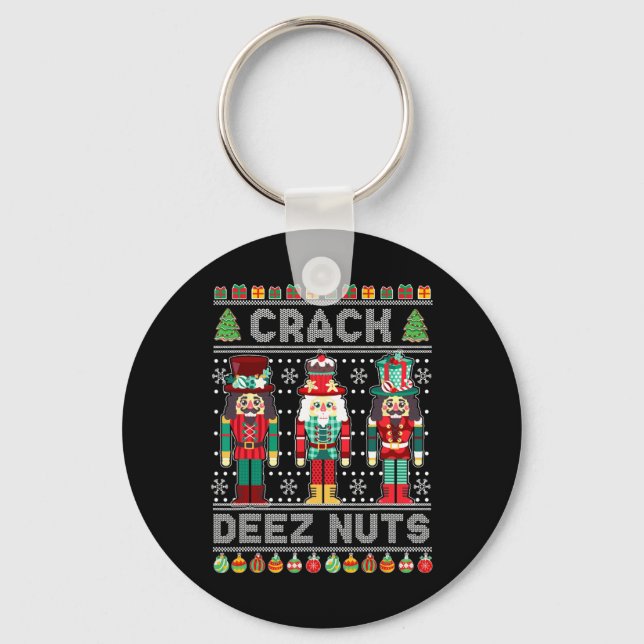 Porte-clés Deez Nuts Nutcracker Fun Vilain Noël (Recto)