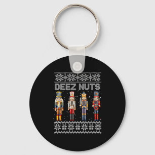 Porte-clés Deez Nuts Nutcracker Ugly Christmas Sweat Funny