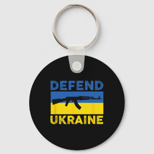 Porte-clés Défendre l'Ukraine - Soutenir l'Ukraine - Drapeau