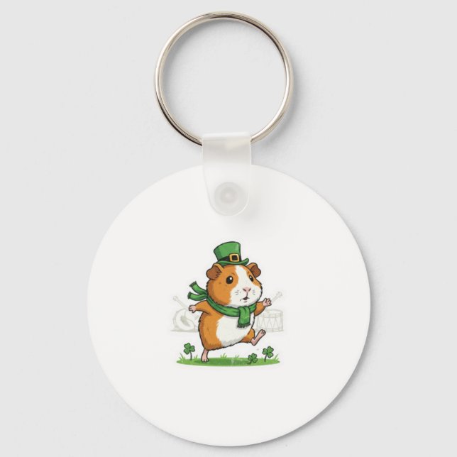 Porte-clés Défilé de cochons d'Inde de la Saint-Patrick (Recto)