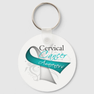 Porte-clés Défiler Ruban Cervical Cancer Sensibilisation
