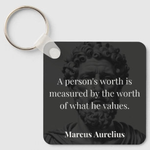 Porte-clés Définir une valeur : Marcus Aurelius sur les valeu