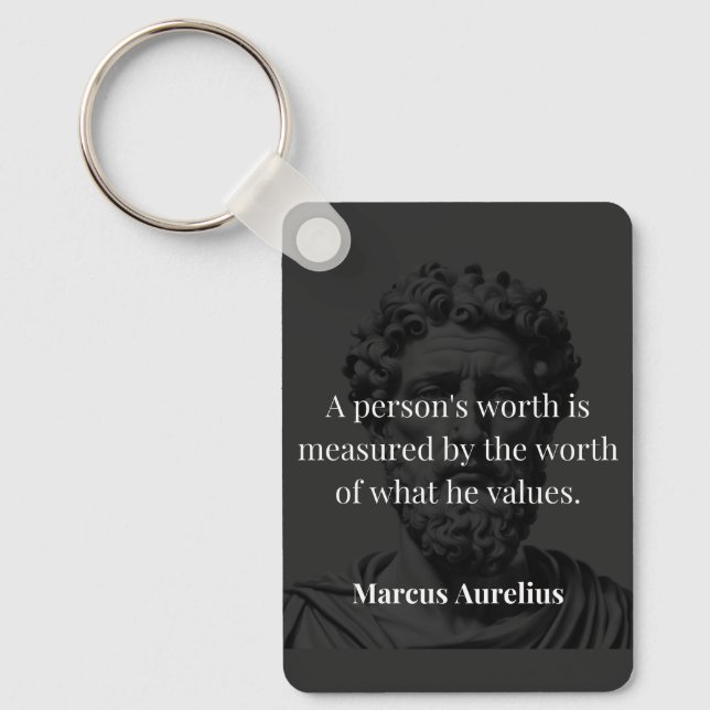 Porte-clés Définir une valeur : Marcus Aurelius sur les valeu (Recto)