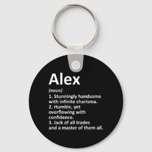 Porte-clés Définition Alex Nom Personnalisé Anniversaire Drôl