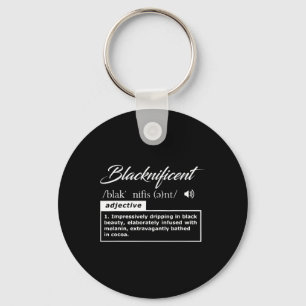 Porte-clés Définition Blacknificent Afro Afro-Américain Bla