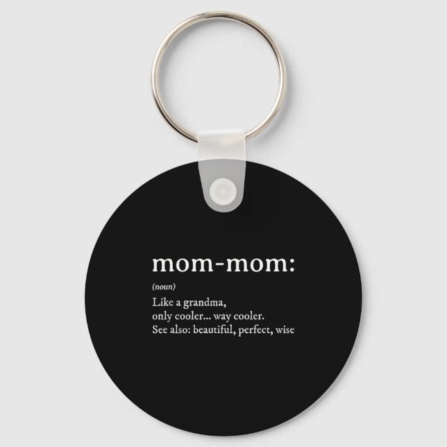 Porte-clés Définition de cadeau de grand-mère Mommom pour la  (Recto)