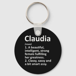 Porte-clés Définition de Claudia Nom Personnalisé Drôle de No