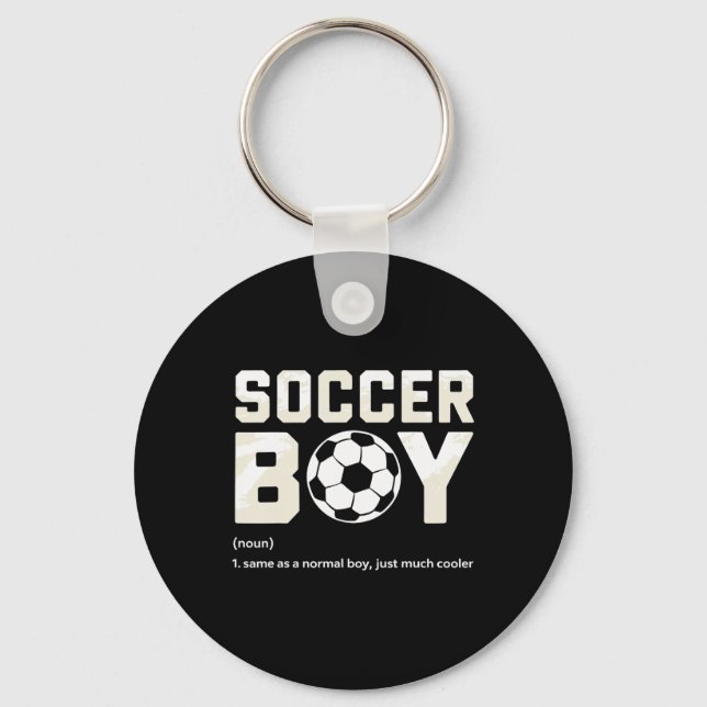 Porte-clés Définition de garçon de football  (Recto)