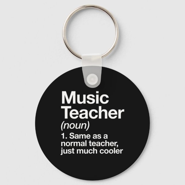 Porte-clés Définition De L'Enseignant De Musique S'Amuser Ret (Recto)