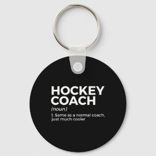 Porte-clés Définition de l'entraîneur de hockey amusant