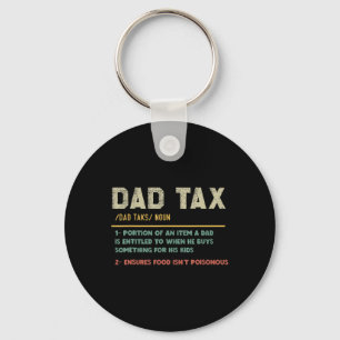 Porte-clés Définition de l'impôt Drôle Fête des pères papa bl