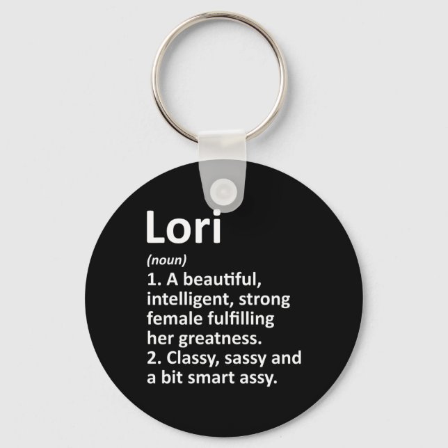 Porte-clés Définition de Lori Nom personnalisé Noël drôle  (Recto)