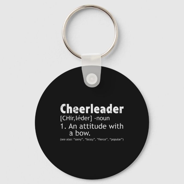 Porte-clés Définition de meneuse de claque Cheerleading Femme (Recto)