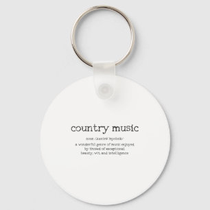 Porte-clés Définition de musique country Citation drôle Music
