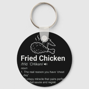 Porte-clés Définition de poulet frit Dictionnaire drôle Nom F