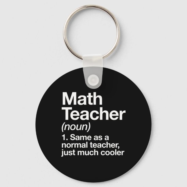 Porte-clés Définition de professeur de mathématiques drôle By (Recto)