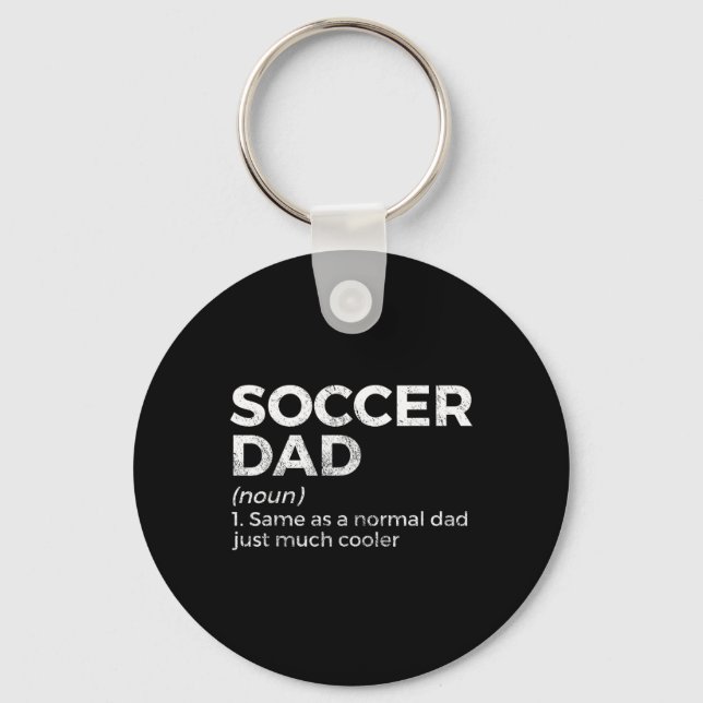 Porte-clés Définition drôle de papa de football  (Recto)