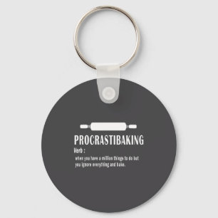 Porte-clés Définition drôle de Procrastibaking - Amoureux de