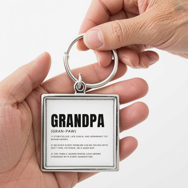 Porte-clés Définition drôle et sincère de Grand-père (Créateur téléchargé)