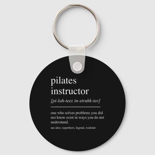Porte-clés Définition d'un professeur de Pilates drôle Profes (Recto)