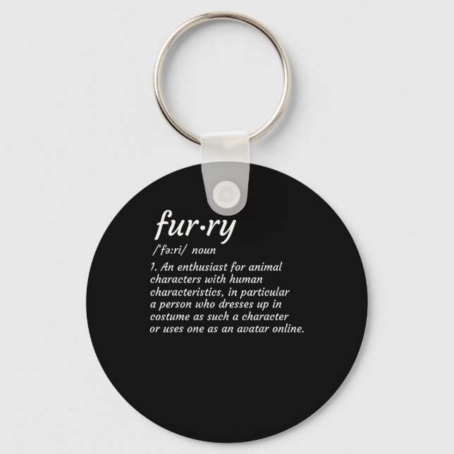 Porte-clés Définition Fandom Furries Design Cosplay (Recto)