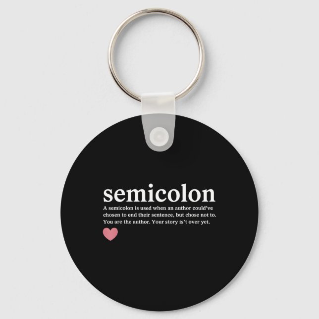 Porte-clés Définition point-virgule Sensibilisation à la sant (Recto)