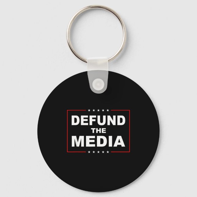 Porte-clés Defund The Media Stop Don't Suprt Fake News  (Recto)