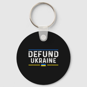 Porte-clés Défund Ukraine Pro Amérique Typographie Vintage Po