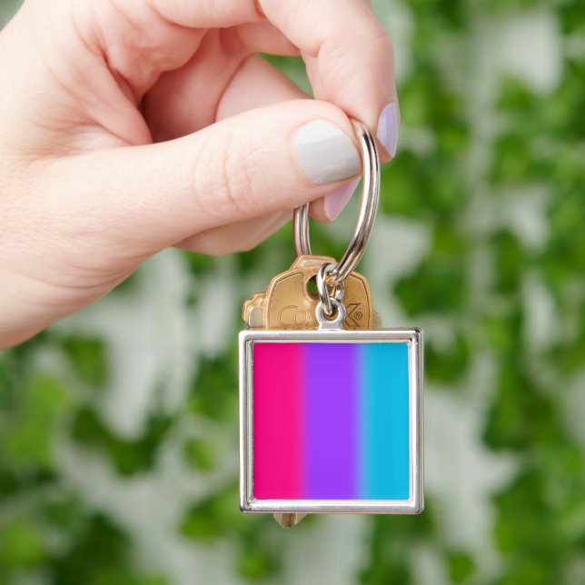 Porte-clés Dégradé de Fierté Androgyne - Cadeau pour les pers (main)