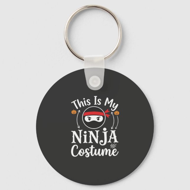 Porte-clés Déguisement de ninja drôle Design Halloween_1 (Recto)