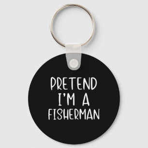 Porte-clés Déguisement de pêcheur prétendu simple et amusant