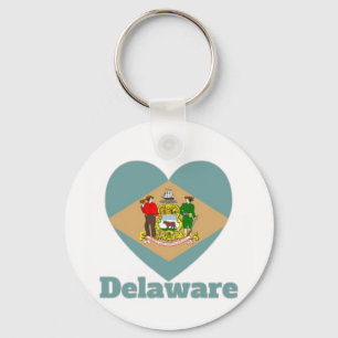 Porte-clés Delaware Heart Flag