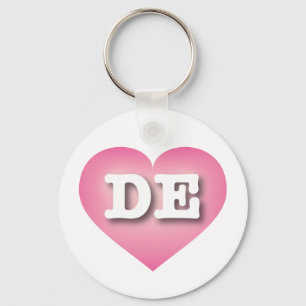 Porte-clés Delaware Pink Fade Heart - I love DE